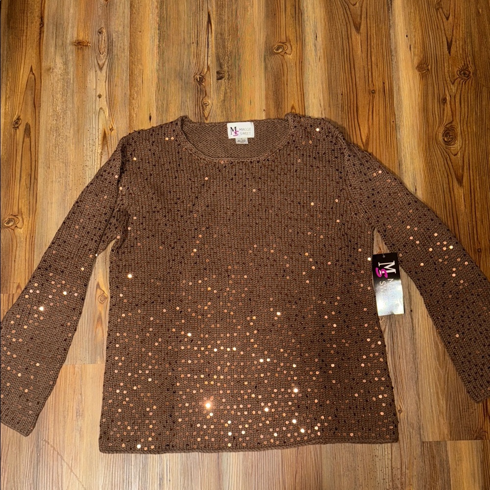 Vintage Maggie sweet sequence sweater